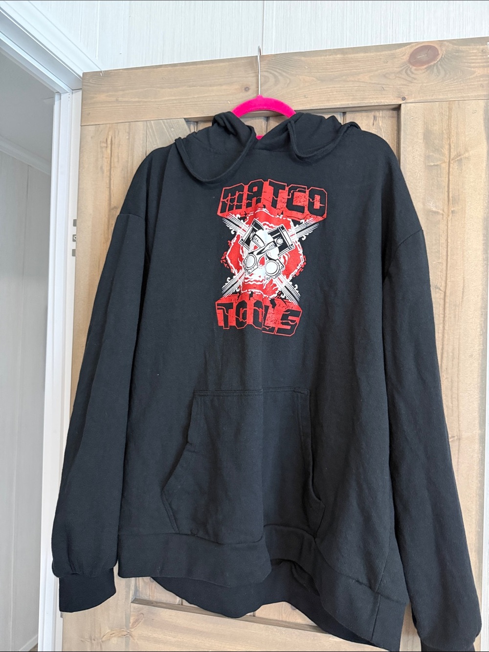 Matco Tools Black Pullover Hoodie with Red Graphic